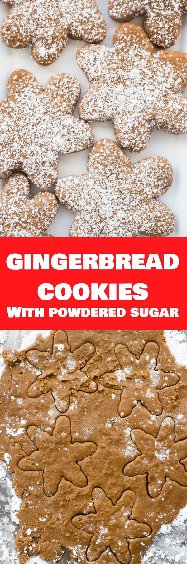 Gingerbread Cookies With Powdered Sugar