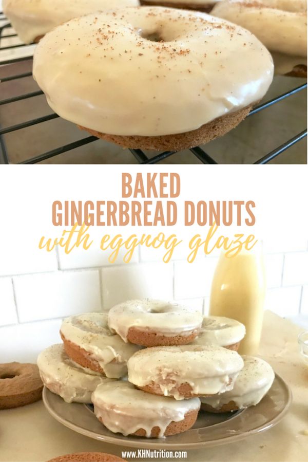 Gingerbread Donuts with Eggnog Glaze