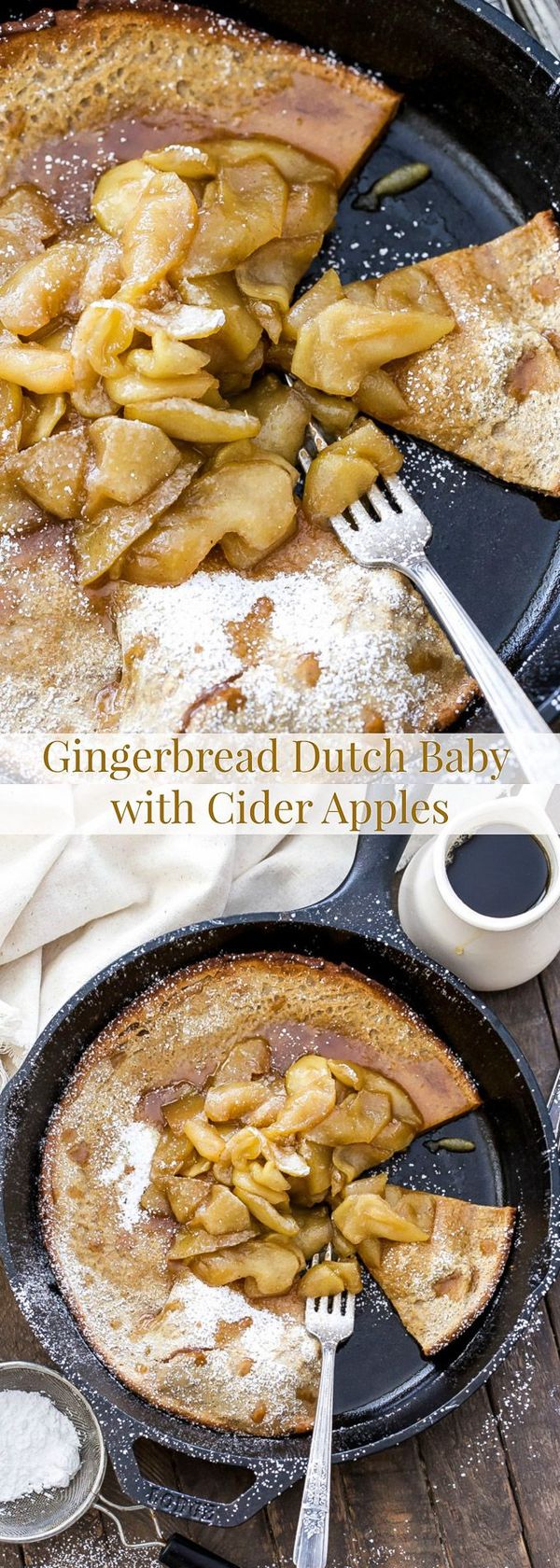 Gingerbread Dutch Baby with Cider Apples