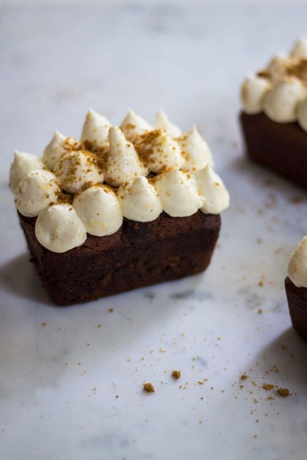 Gingerbread Loaves with Brandy Cream Cheese Frosting