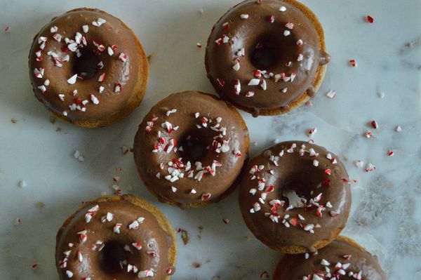 Gingerbread Peppermint Donuts