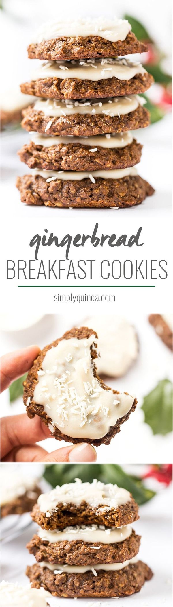 Gingerbread Quinoa Breakfast Cookies