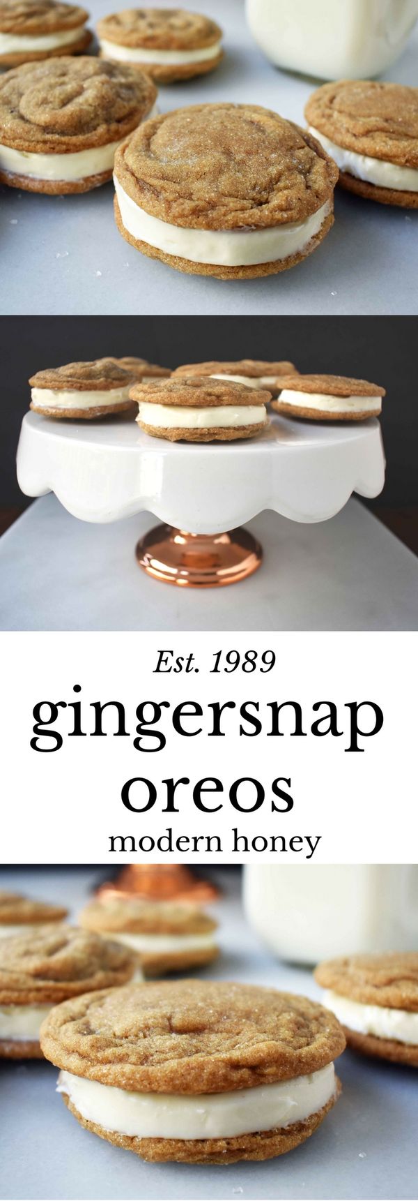 Gingersnap Oreos with Cream Cheese Filling