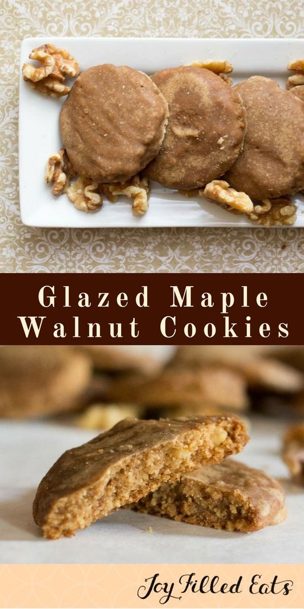 Glazed Maple Walnut Cookies