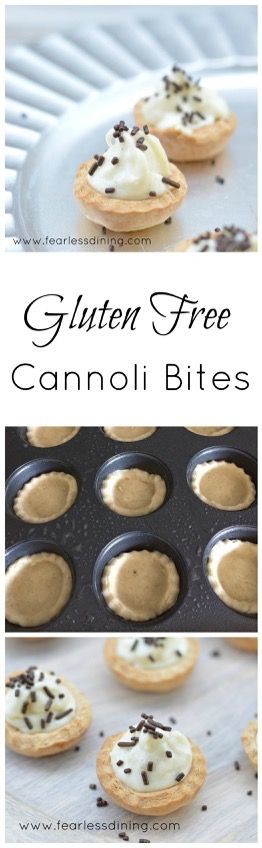 Gluten Free Baked Cannoli Bites