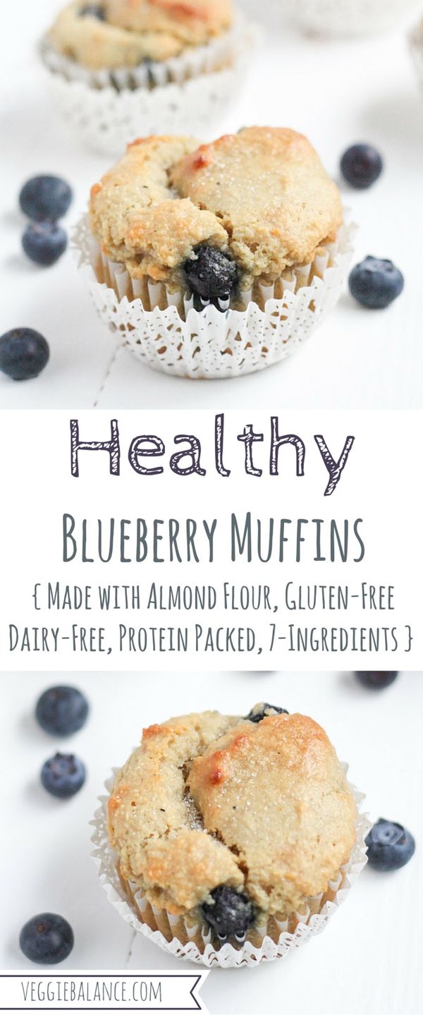 Gluten Free Blueberry Muffins (With Almond Flour