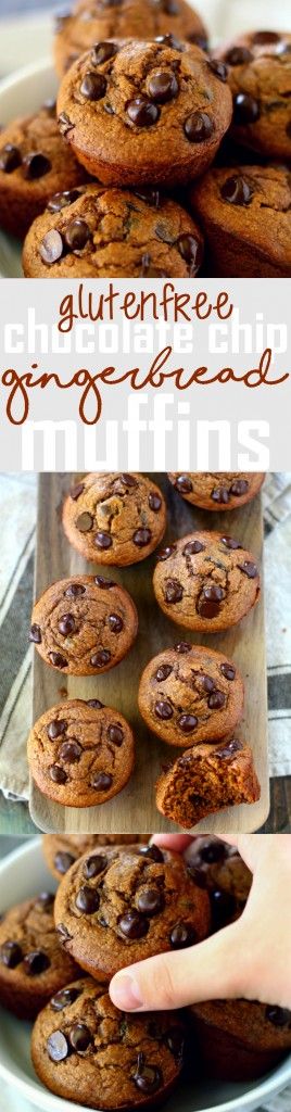 Gluten-Free Chocolate Chip Gingerbread Muffins