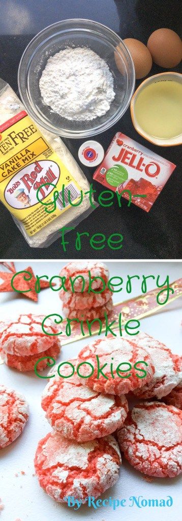 Gluten Free Cranberry Crinkle Cookies