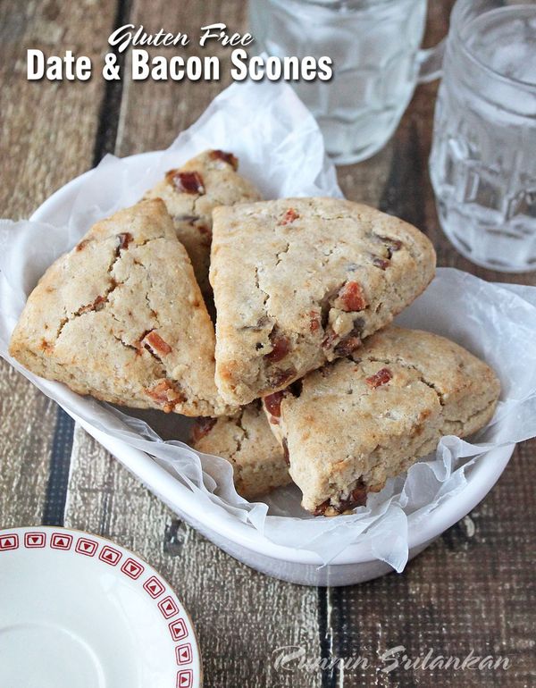 Gluten Free Date and Bacon Scones