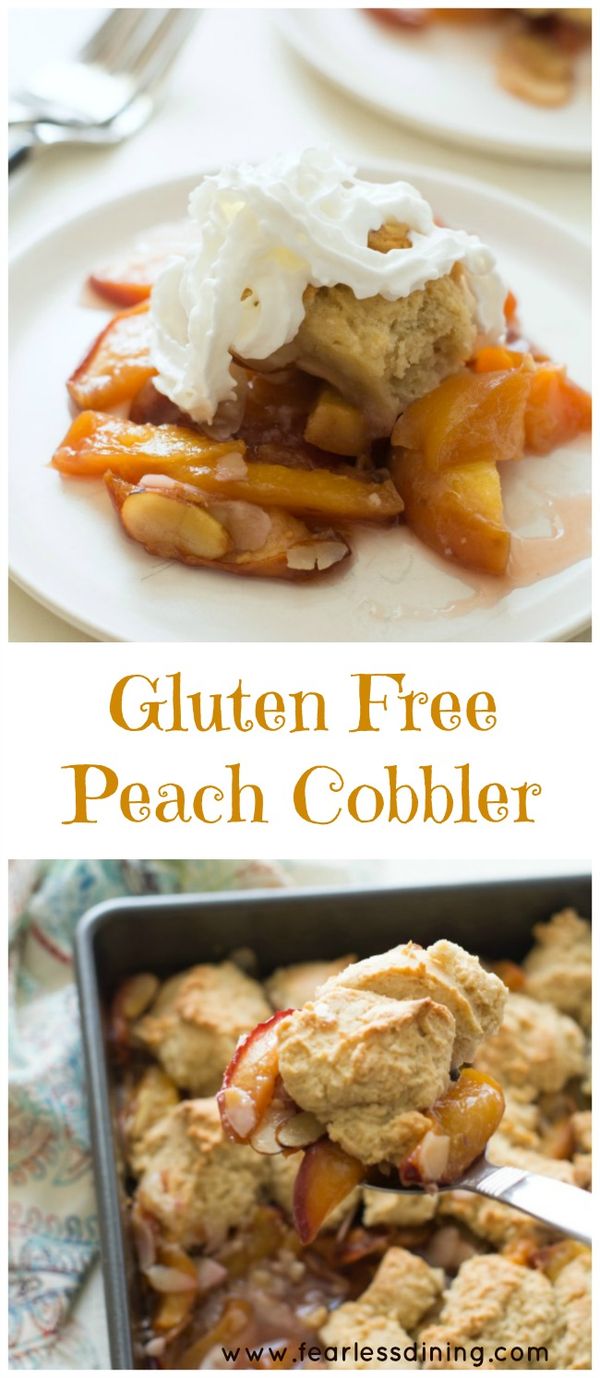 Gluten Free Fresh Peach Cobbler