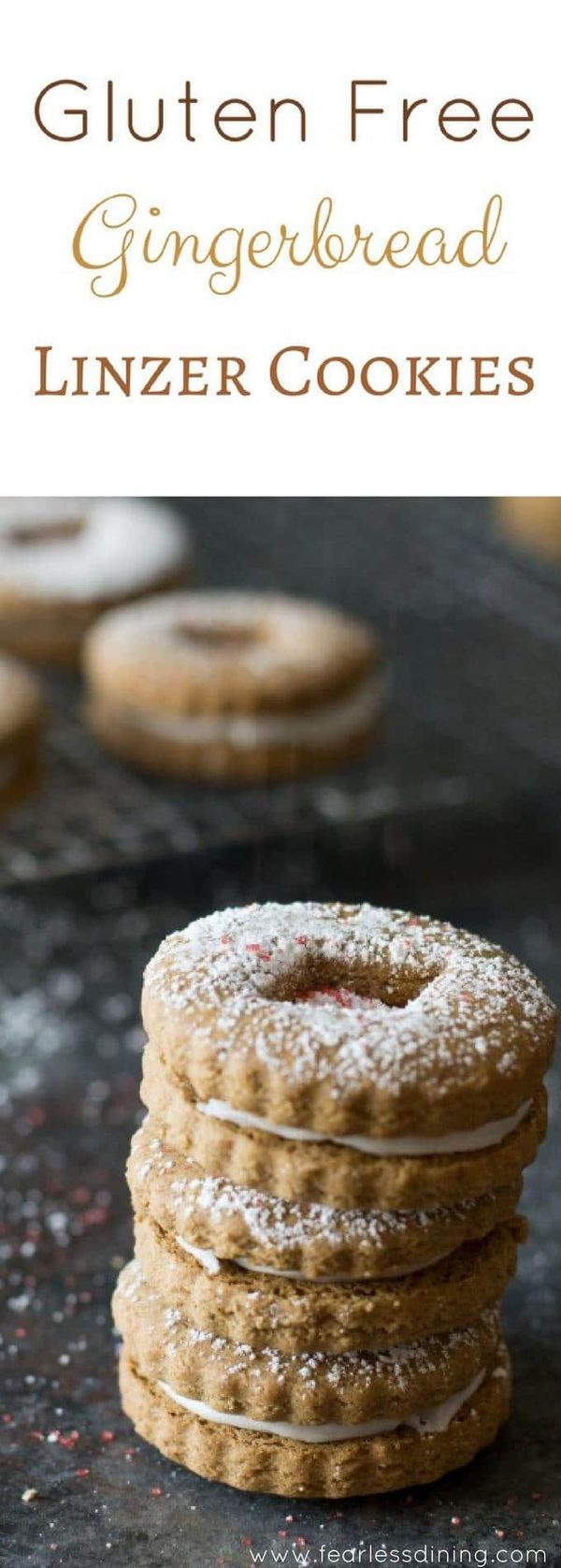 Gluten Free Gingerbread Linzer Cookies