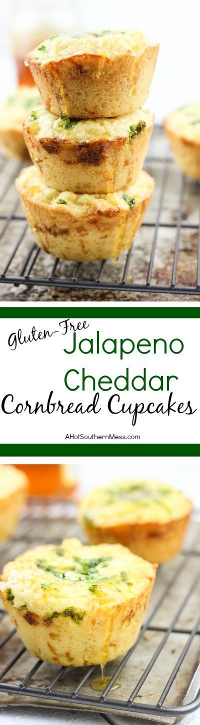 Gluten-Free Jalapeno Cheddar Cornbread Cupcakes