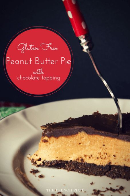 Gluten Free Peanut Butter Pie with Chocolate Topping