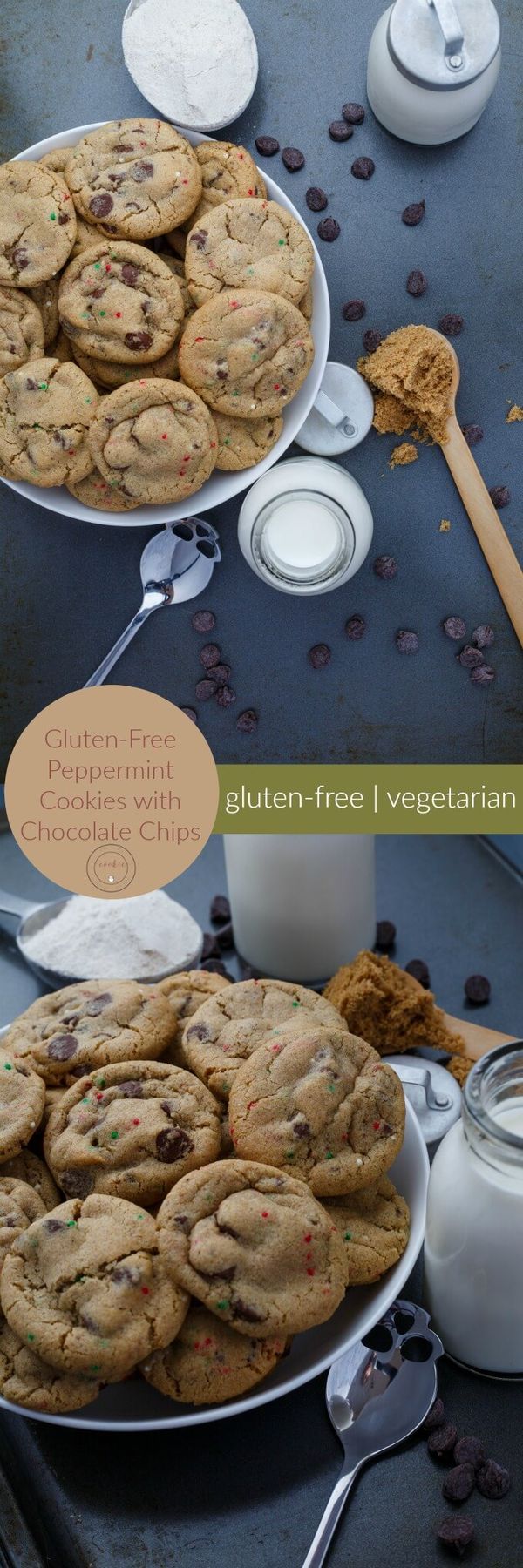 Gluten-Free Peppermint Cookies with Chocolate Chips