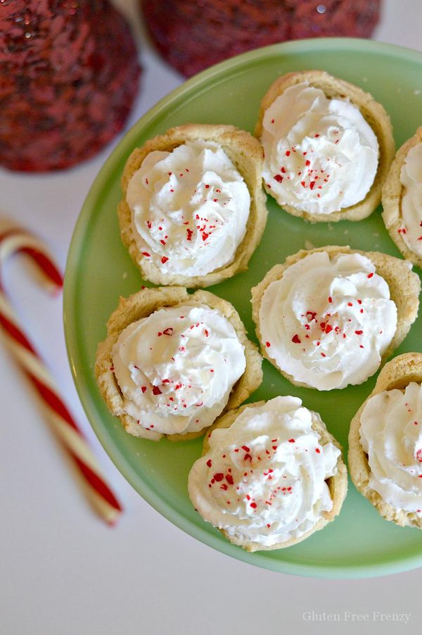 Gluten-Free Peppermint Sugar Cookie Mousse Cups