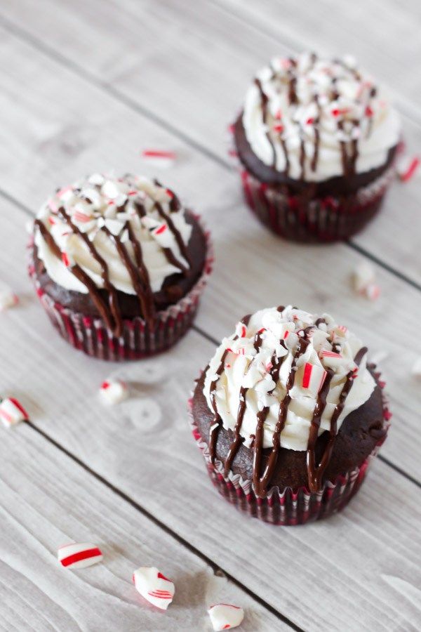 Gluten free vegan chocolate peppermint cupcakes