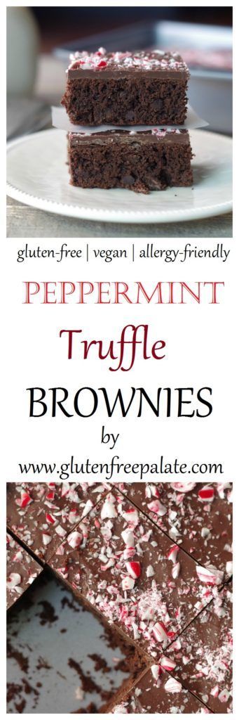 Gluten-Free Vegan Peppermint Truffle Brownies