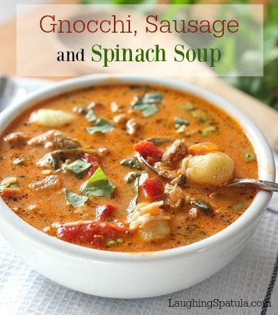 Gnocchi Sausage and Spinach Soup