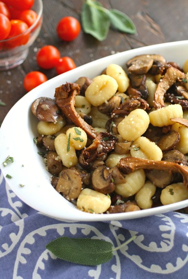 Gnocchi with Sage and Sautéed Mushrooms