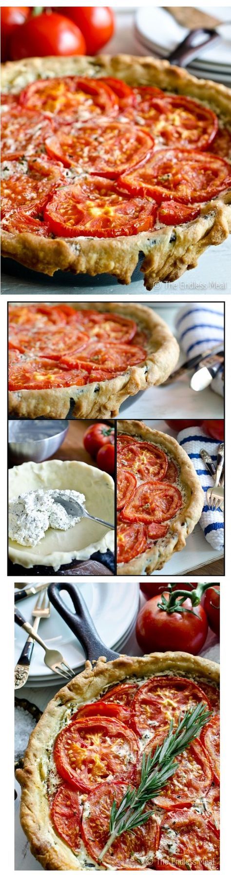 Goat Cheese and Tomato Tart with Rosemary and Mascarpone