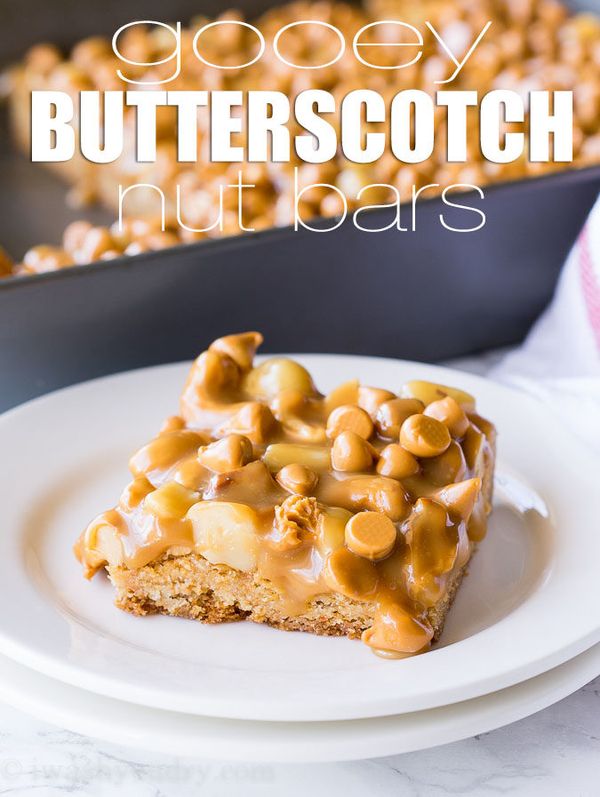 Gooey Butterscotch Nut Bars