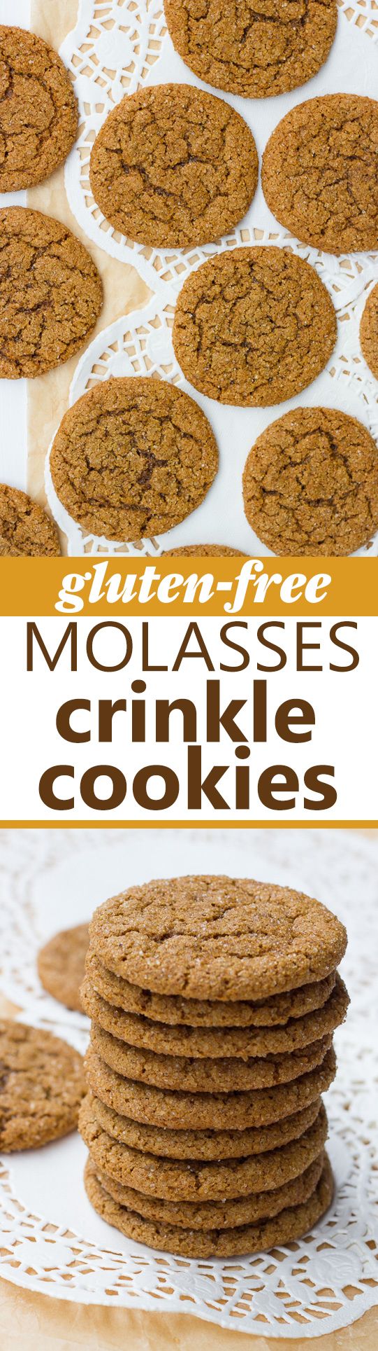 Grain-Free Chewy Molasses Crinkle Cookies (Dairy & Refined-Sugar-Free Options