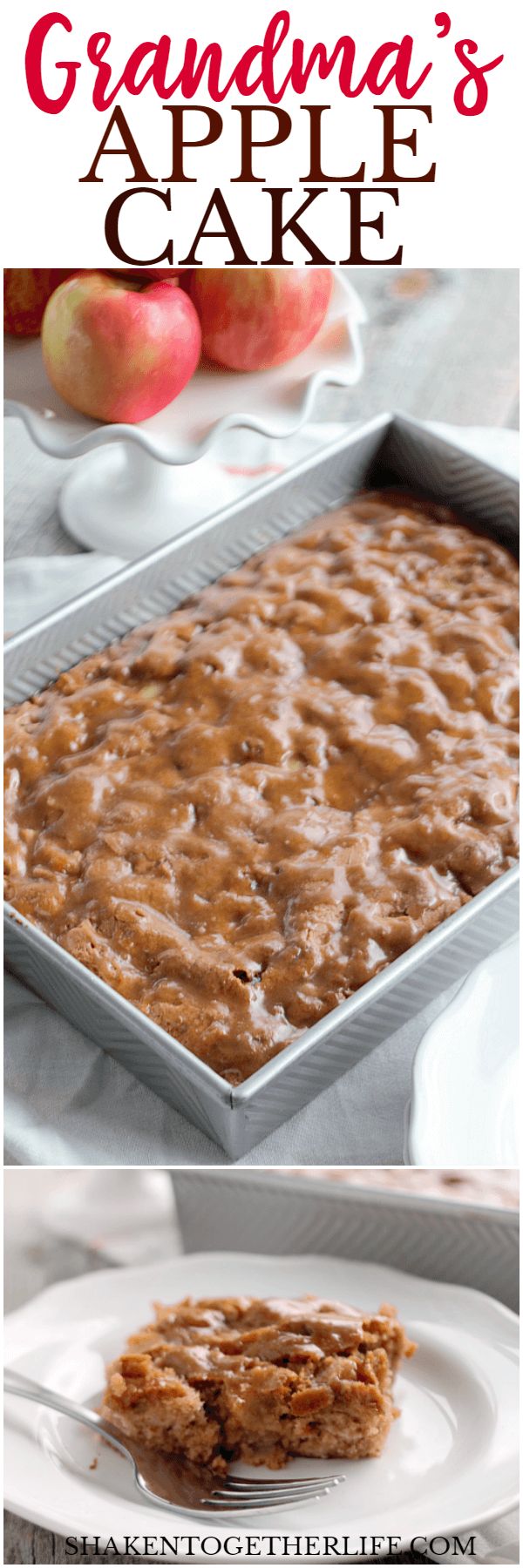 Grandma’s Apple Cake with Cinnamon Crackle Glaze