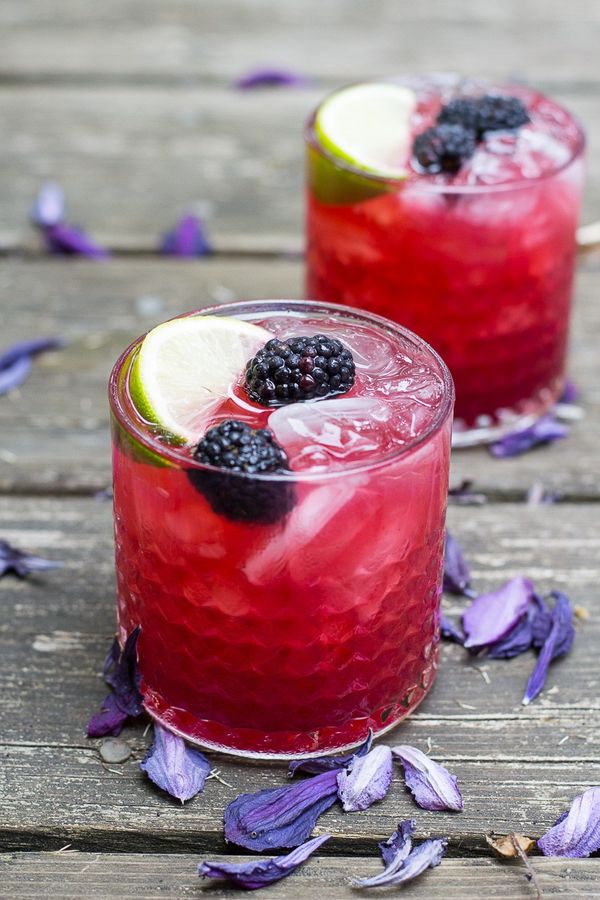 Grape & Blackberry Bramble Cocktails