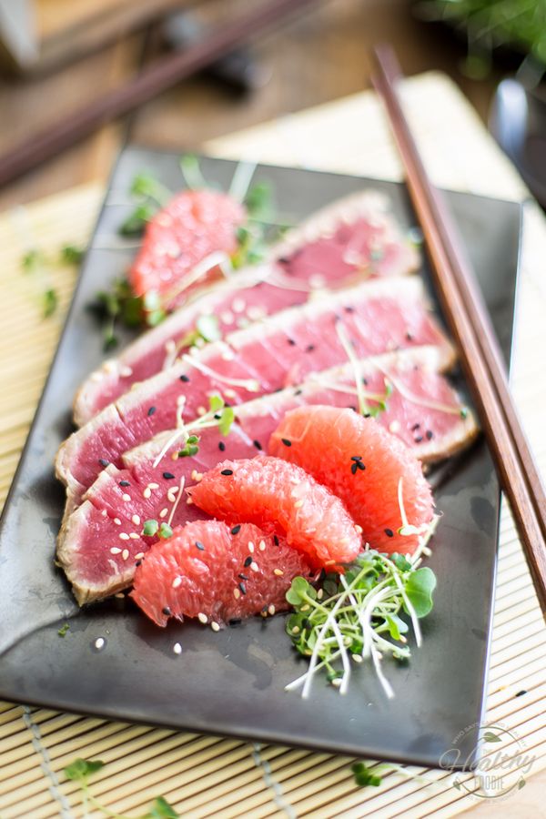 Grapefruit Ginger Tuna Tataki