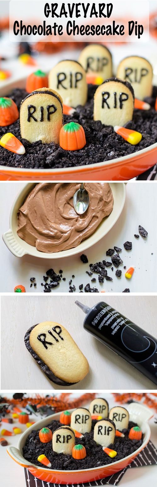 Graveyard Chocolate Cheesecake Dip