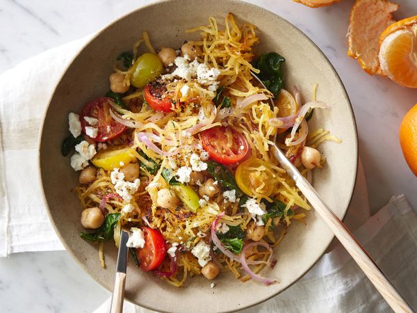 Greek Spaghetti Squash Toss