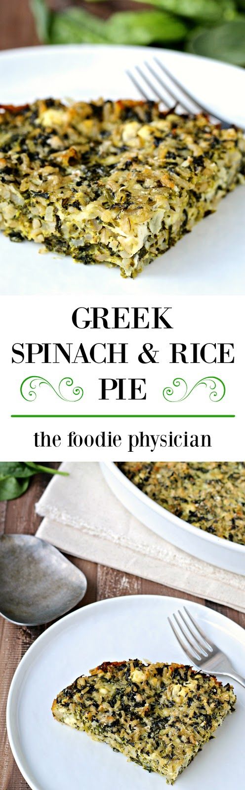 Greek Spinach and Rice Pie