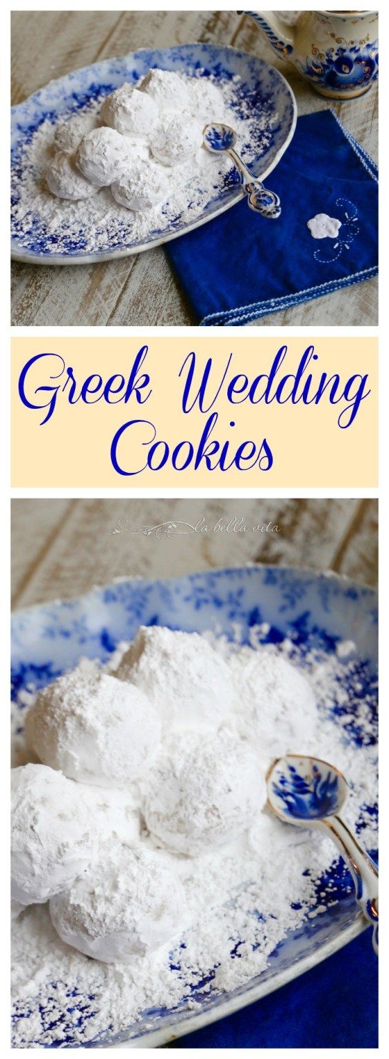 Greek Wedding Cookies -- Kourabiethes / Kourabiedes