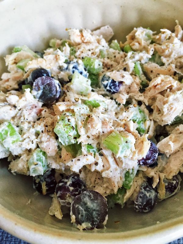 Greek Yogurt Chicken Salad with Grapes and Celery