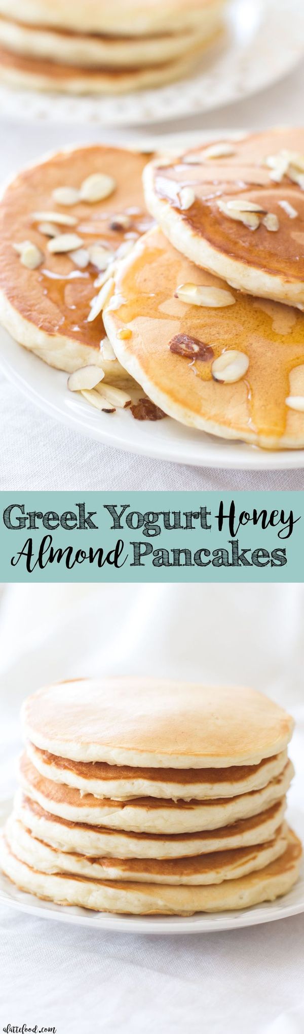 Greek Yogurt Honey Almond Pancakes