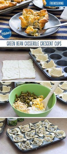 Green Bean Casserole Crescent Cups