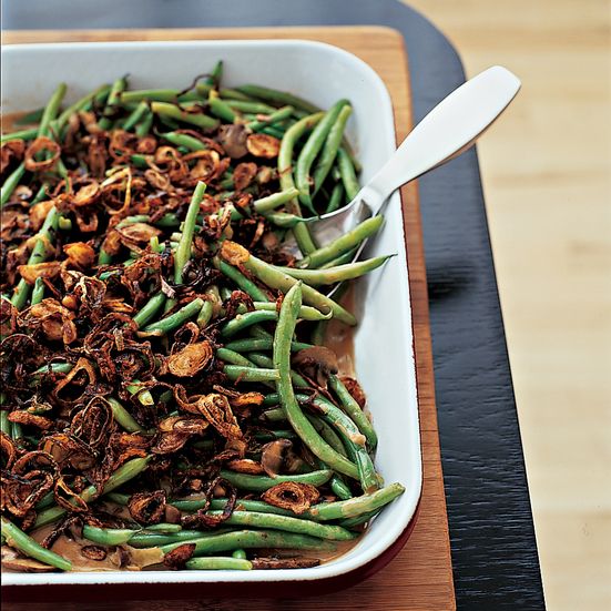 Green Beans with Cremini Mushroom Sauce