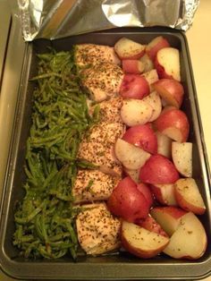 Green Beans,Chicken breasts and Red Skin Potatoes