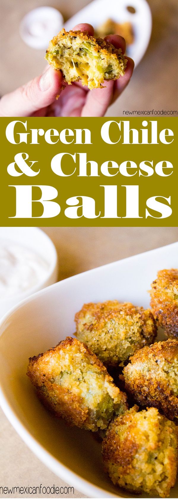 Green Chile Balls with Chicken and Cheese