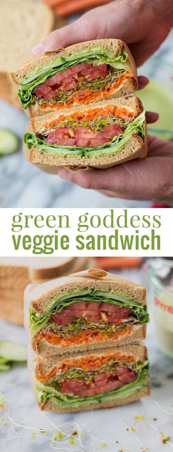 Green Goddess Veggie Sandwich