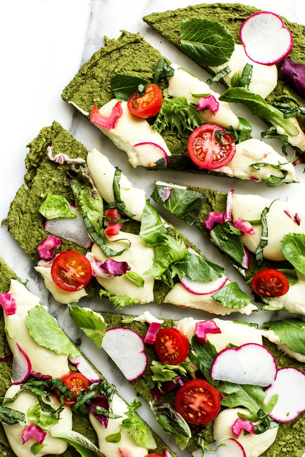 Green Split Pea & Spinach Pizza Crust | Vegan & Gluten-Free