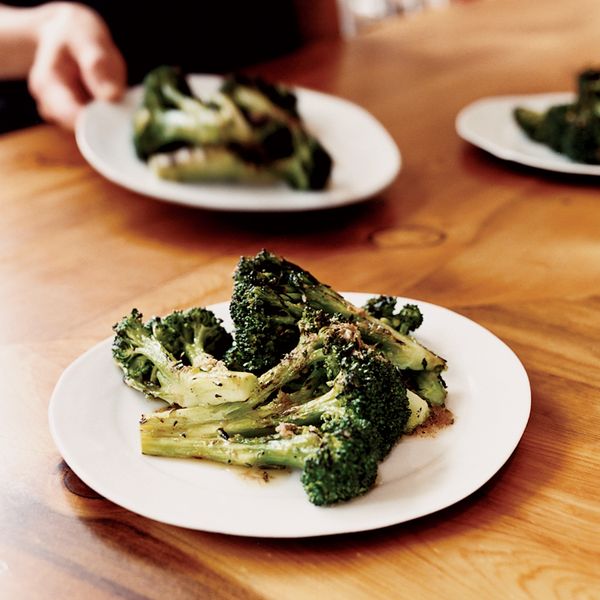 Grilled Broccoli with Anchovy Dressing