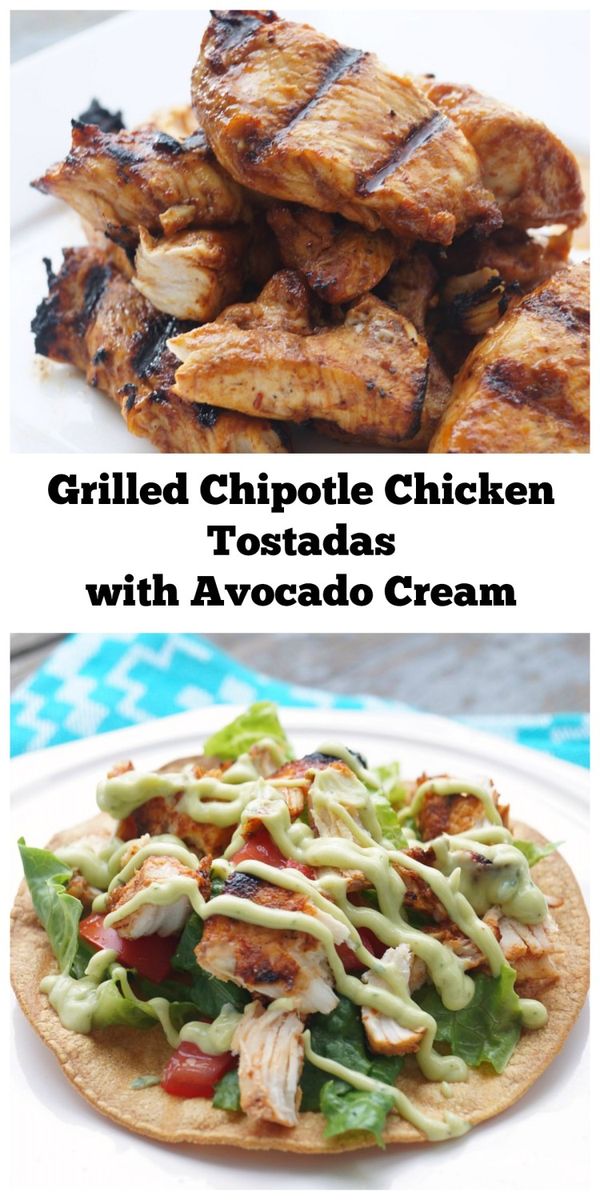 Grilled Chipotle Chicken Tostadas