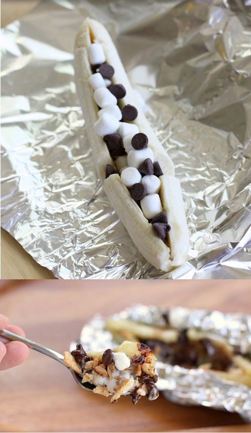 Grilled Chocolate Banana Foil Pack