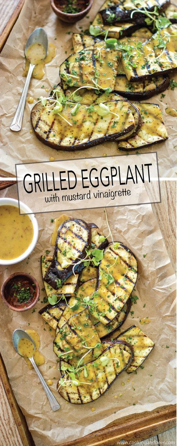 Grilled Eggplant Salad with Mustard Vinaigrette