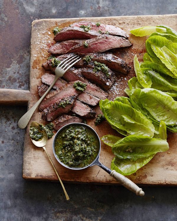 Grilled Flank Steak with Salsa Verde