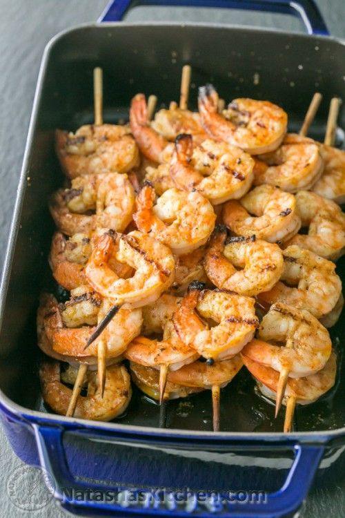 Grilled Garlic Cajun Shrimp Skewers