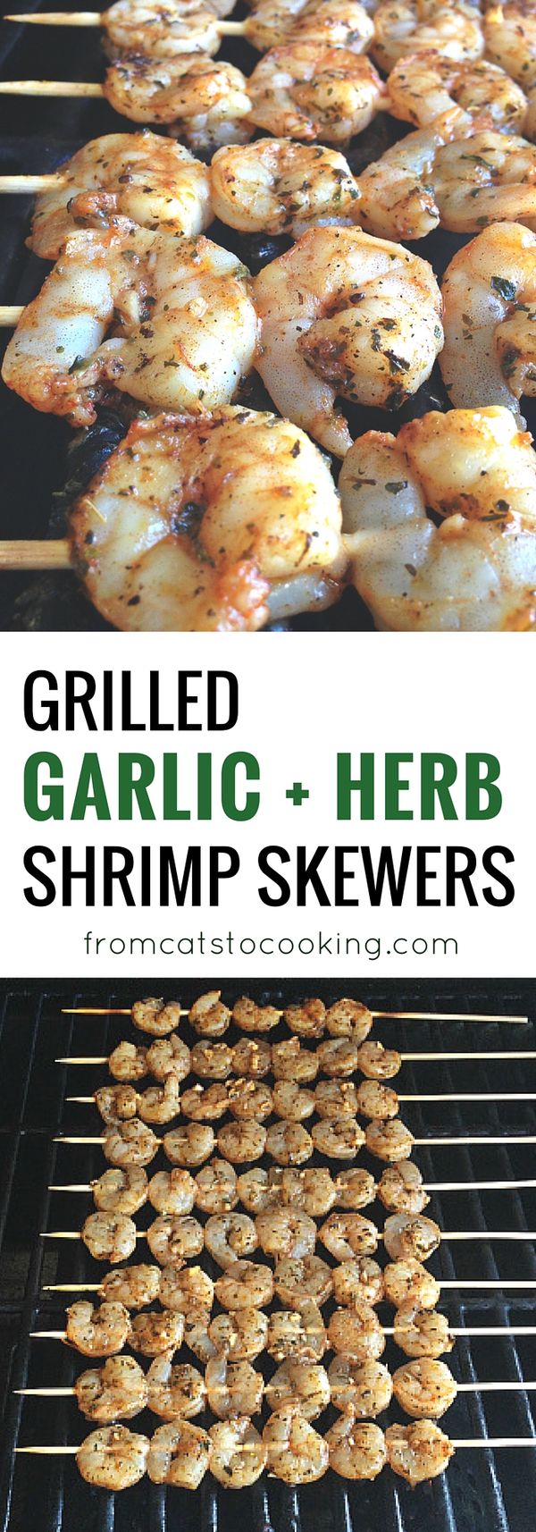 Grilled Garlic Herb Shrimp Skewers