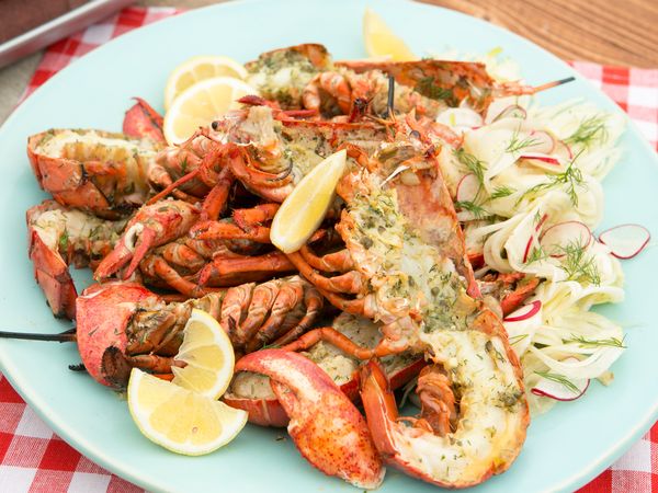 Grilled Lobster with Pernod-Caper Butter