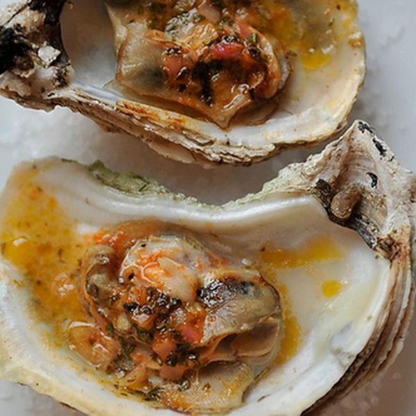 Grilled (or Broiled Oysters with a Sriracha Lime Butter
